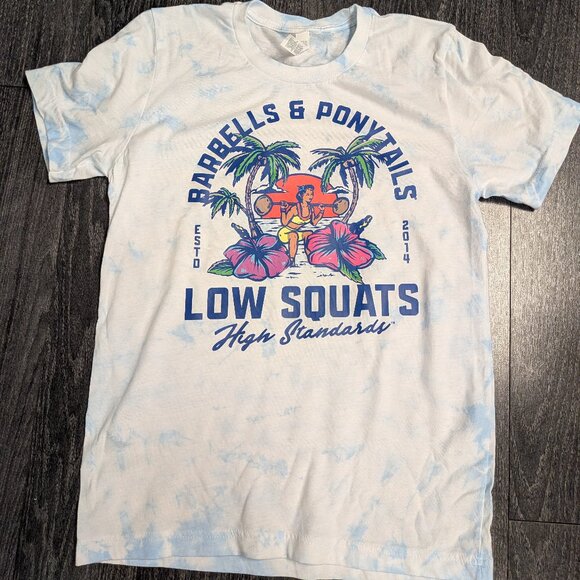 Barbells And Ponytails Short Sleeve  Tie Dye "Beach" T-Shirt XS - Picture 1 of 1